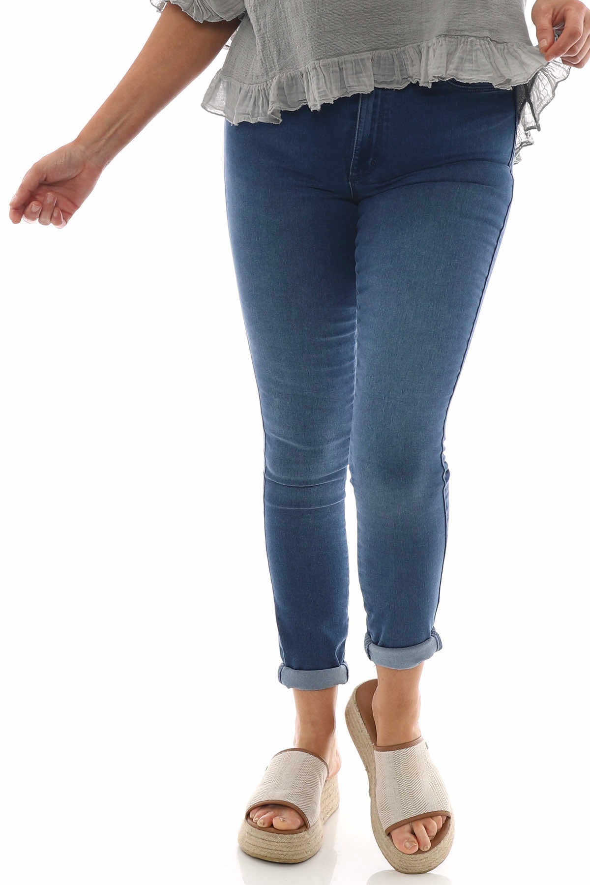 Only High Waist Skinny Jeans Mid Denim