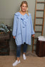 Sophronia Gingham Cotton Tunic Powder Blue