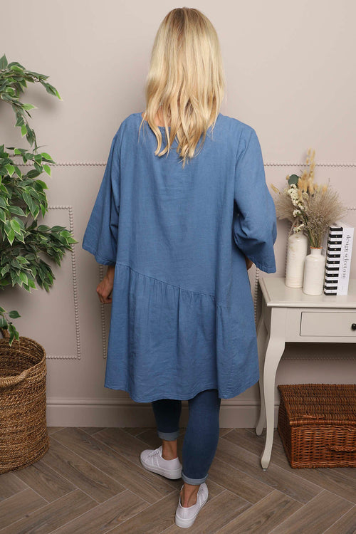 Lanton Linen Tunic Blue - Image 4