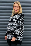 Dasher Festive Knitted Jumper Black