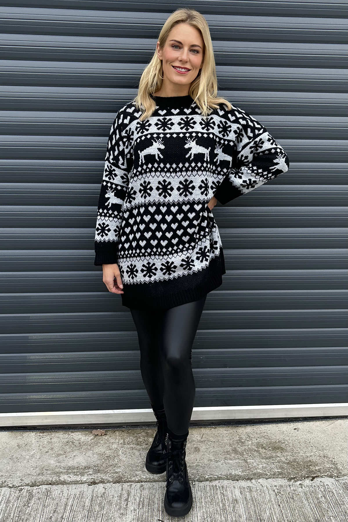 Dasher Festive Knitted Jumper Black