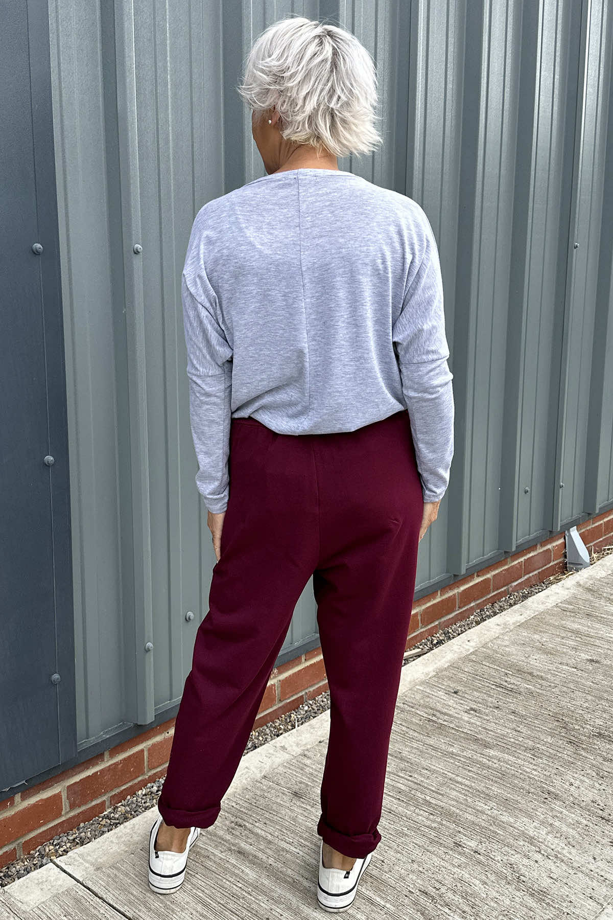 Gwen Cotton Joggers Burgundy