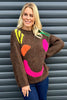 Viso Abstract Jumper Cocoa