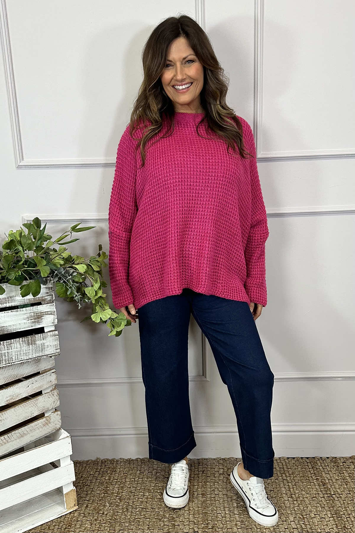 Maria Knitted Jumper Fuchsia