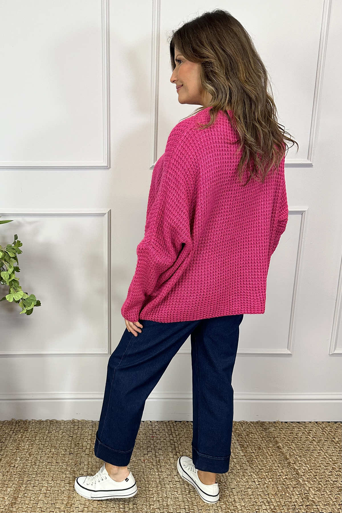 Maria Knitted Jumper Fuchsia