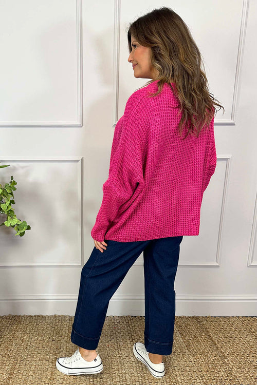 Maria Knitted Jumper Fuchsia - Image 4