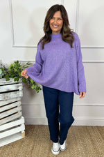 Maria Knitted Jumper Purple Purple - Maria Knitted Jumper Purple