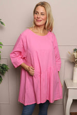 Lanton Linen Tunic Fuchsia Fuchsia - Lanton Linen Tunic Fuchsia