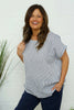Sarai Stripe Linen Top White