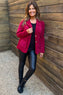 Stephanie Cord Jacket Red