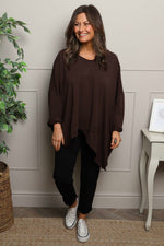 Jodie Dip Side Cotton Top Cocoa Cocoa - Jodie Dip Side Cotton Top Cocoa