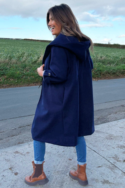 Hailey Coat Navy - Image 4