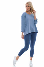 Sports Sweat Top Blue Blue - Sports Sweat Top Blue