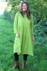 Callady Tiered Cotton Dress Green