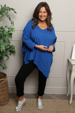 Jodie Dip Side Cotton Top Cobalt Cobalt - Jodie Dip Side Cotton Top Cobalt