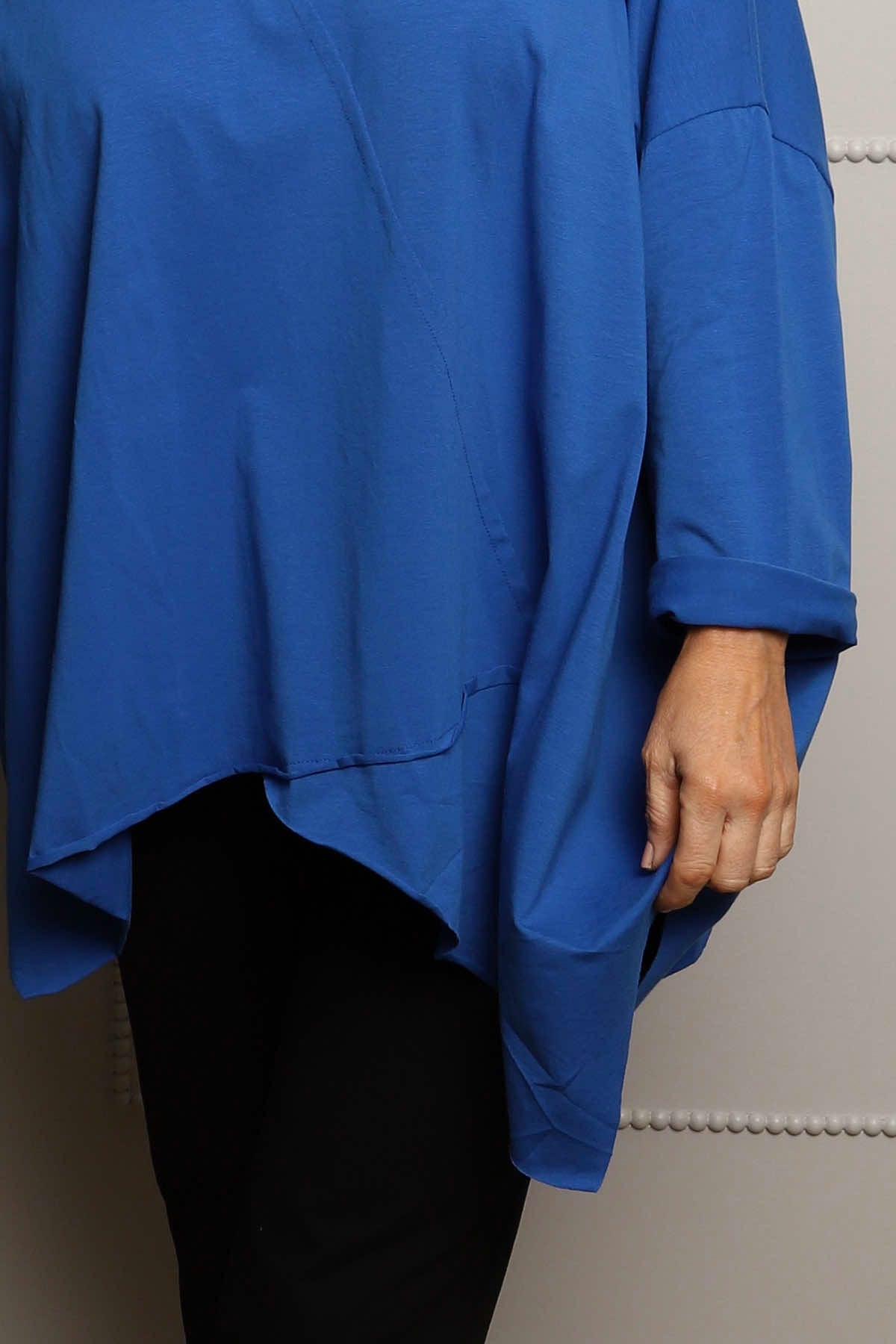 Jodie Dip Side Cotton Top Cobalt