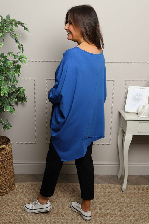 Jodie Dip Side Cotton Top Cobalt - Image 4