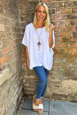 Ashleigh Necklace Top White White - Ashleigh Necklace Top White