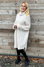 Clover Cable Knit Tunic Stone Stone - Clover Cable Knit Tunic Stone