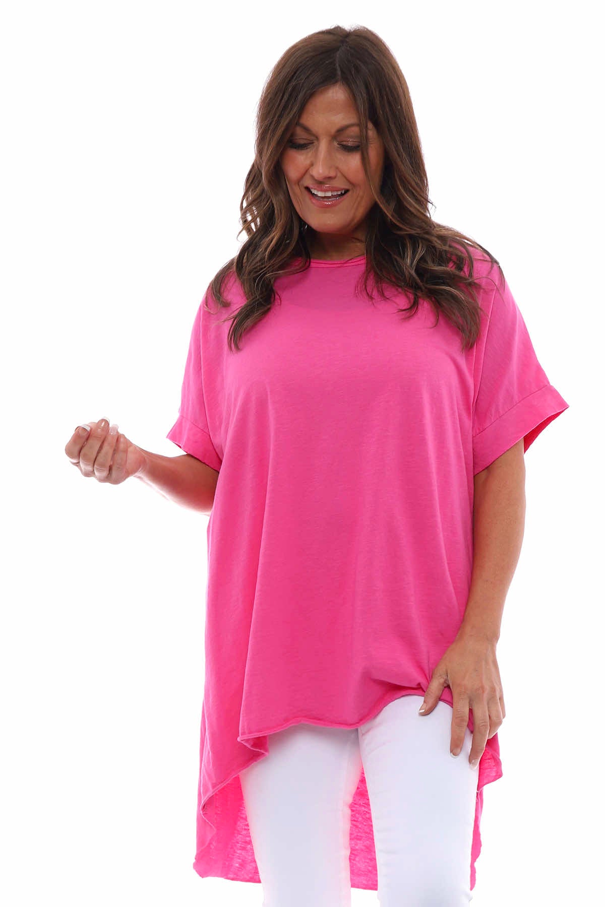 Harbor Cotton Tee Fuchsia