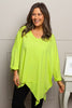 Jodie Dip Side Cotton Top Yellow