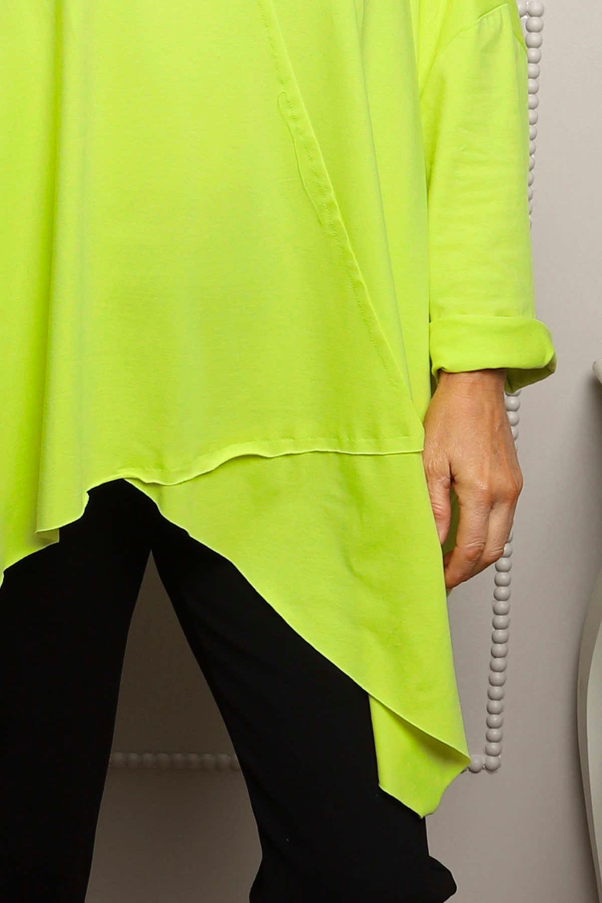 Jodie Dip Side Cotton Top Yellow
