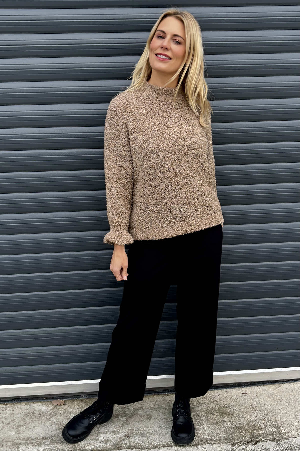 Marissa Boucle Jumper Camel