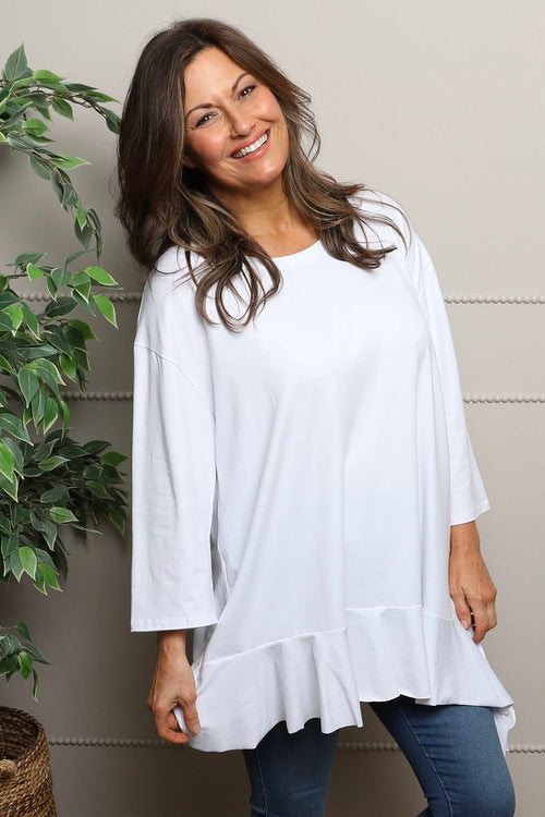 Carey Frill Cotton Top White - Image 2