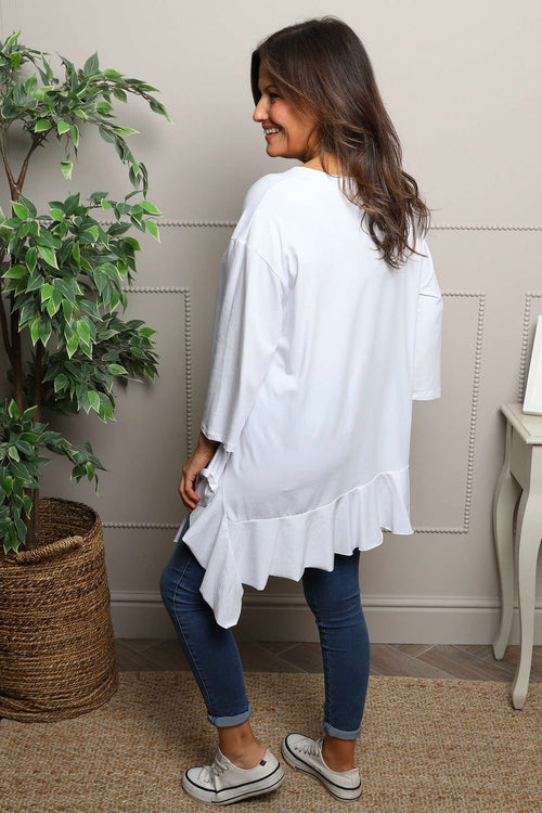 Carey Frill Cotton Top White - Image 3