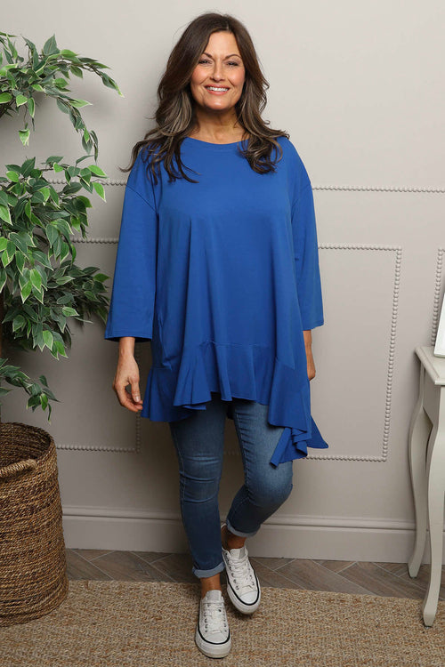 Carey Frill Cotton Top Cobalt - Image 1