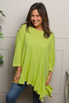 Carey Frill Cotton Top Yellow