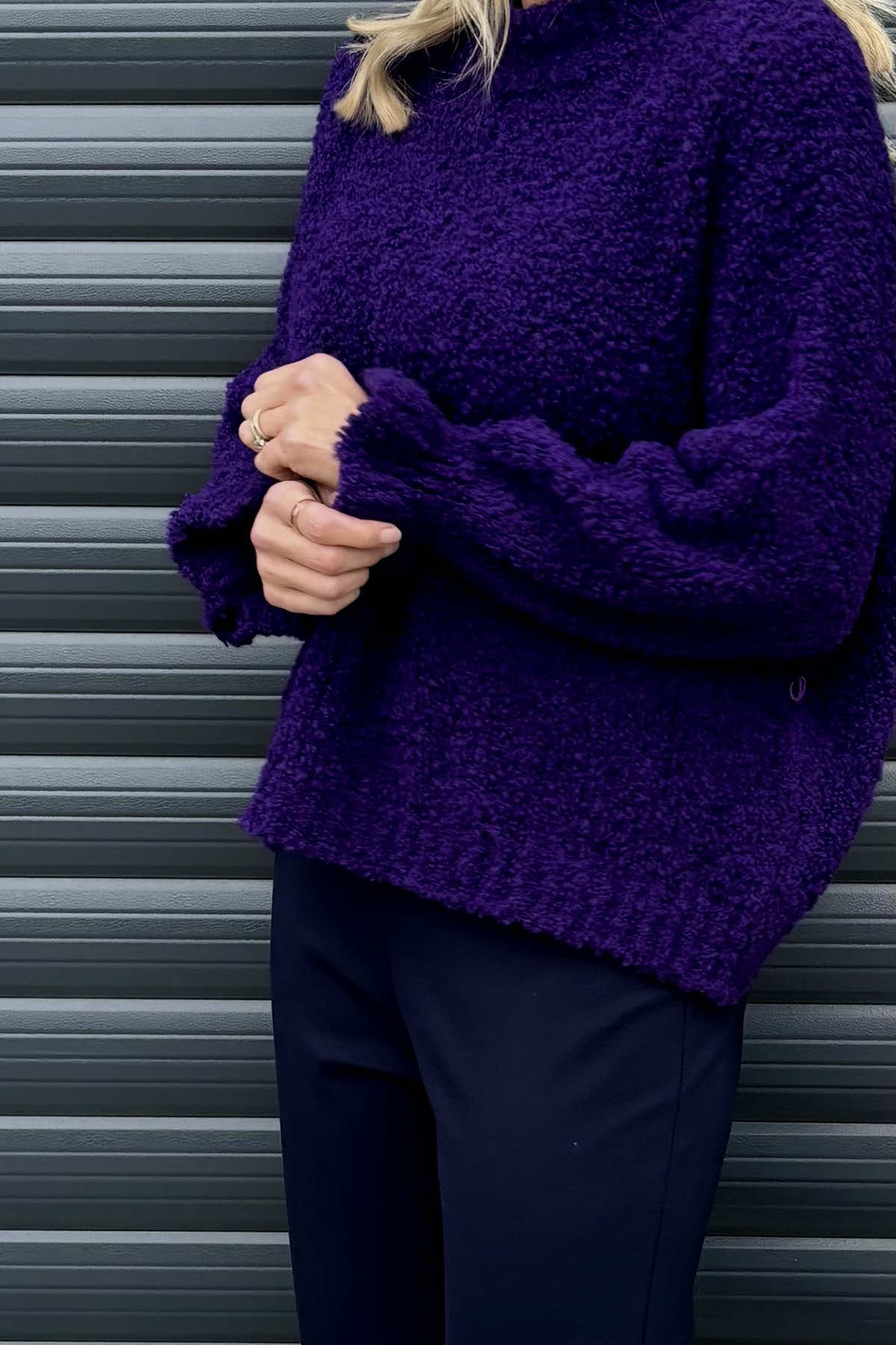 Marissa Boucle Jumper Purple