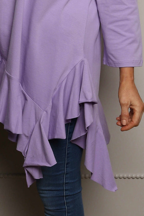 Carey Frill Cotton Top Lilac - Image 3