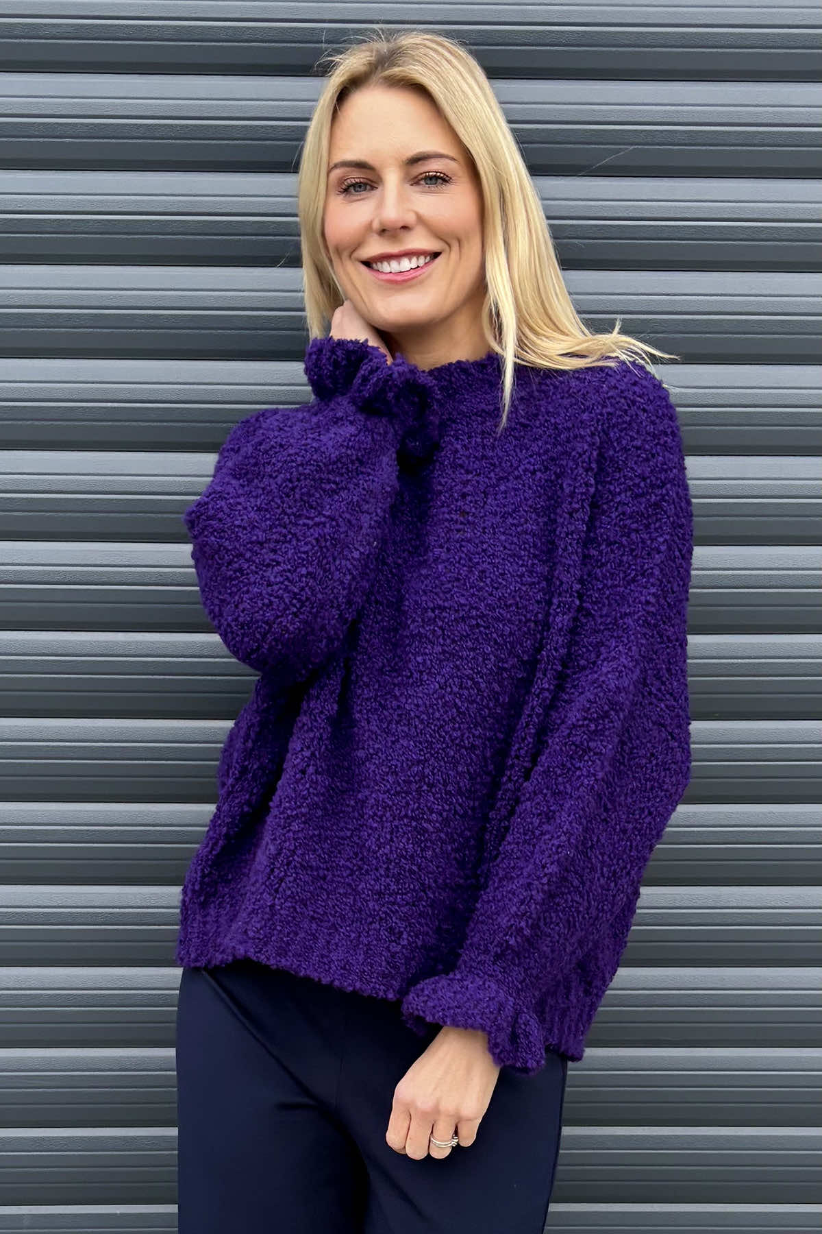 Marissa Boucle Jumper Purple