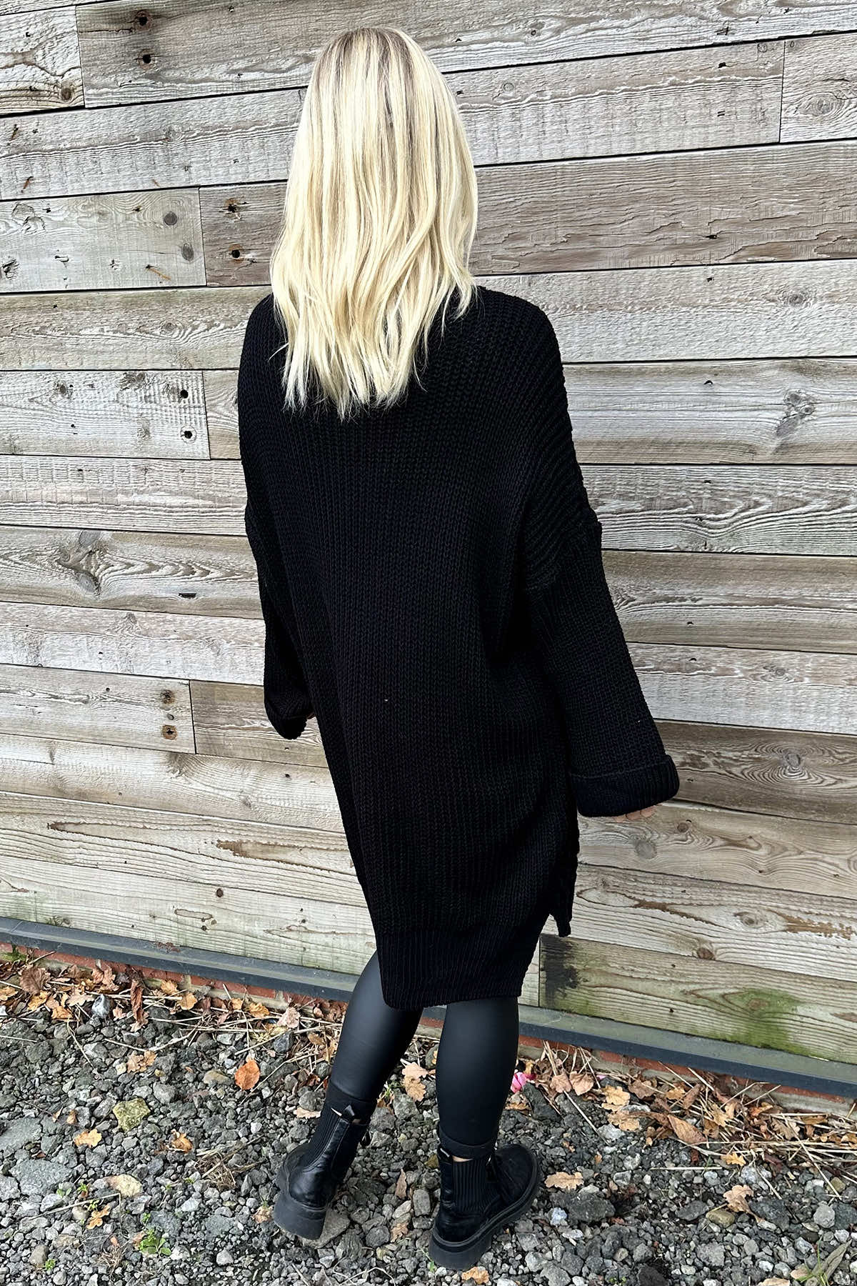 Clover Cable Knit Tunic Black