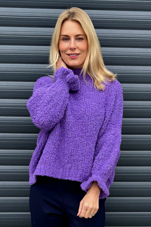 Marissa Boucle Jumper Light Purple - Image 2