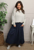 Wilfreda Puffball Cotton Skirt Navy