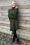 Clover Cable Knit Tunic Khaki