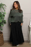 Wilfreda Puffball Cotton Skirt Black