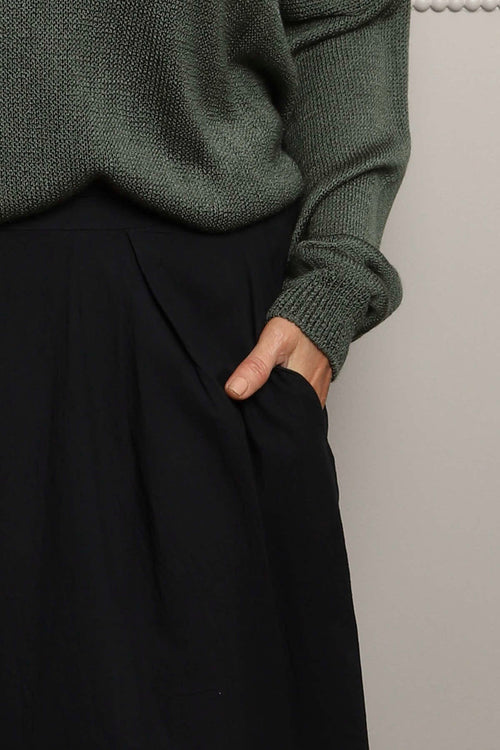 Wilfreda Puffball Cotton Skirt Black - Image 3