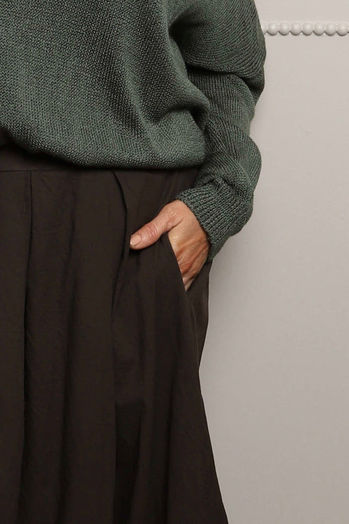 Wilfreda Puffball Cotton Skirt Cocoa - Image 3