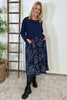 Jillian Print Cotton Dress Navy