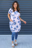 Velora Floral Cotton Tunic Pink