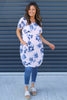 Velora Floral Cotton Tunic Pink