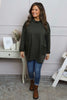 Katherine Cowl Pocket Top Khaki