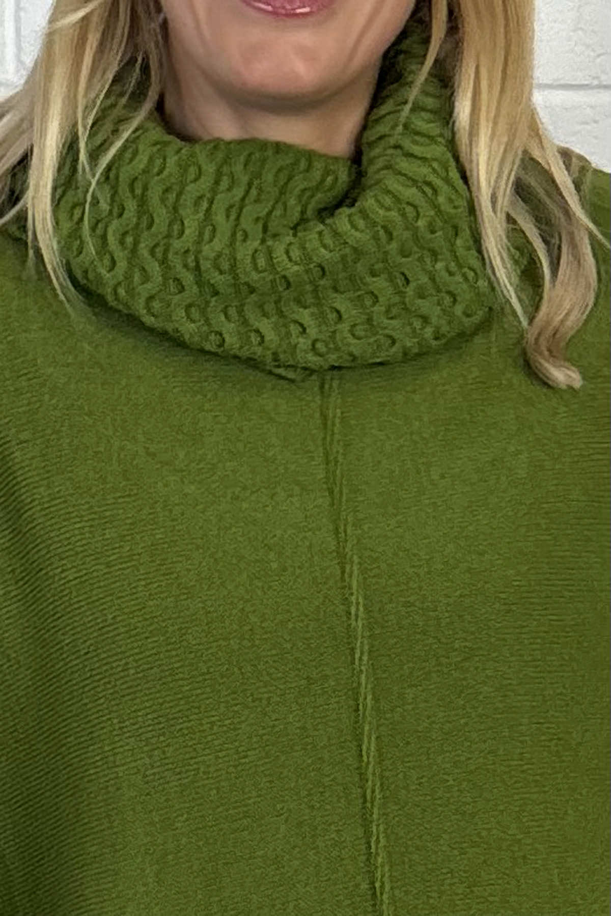 Isadora Polo Neck Knitted Jumper Green