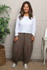 Clarinda Cotton Harem Trousers Mocha