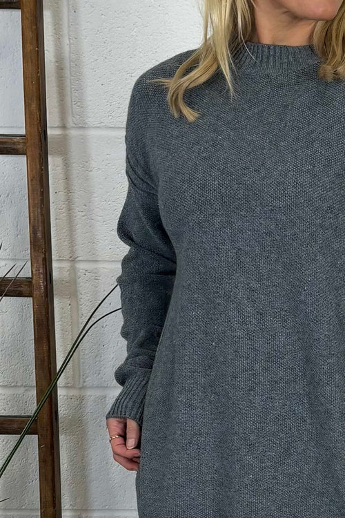 Odessa Knitted Jumper Mid Grey - Image 3