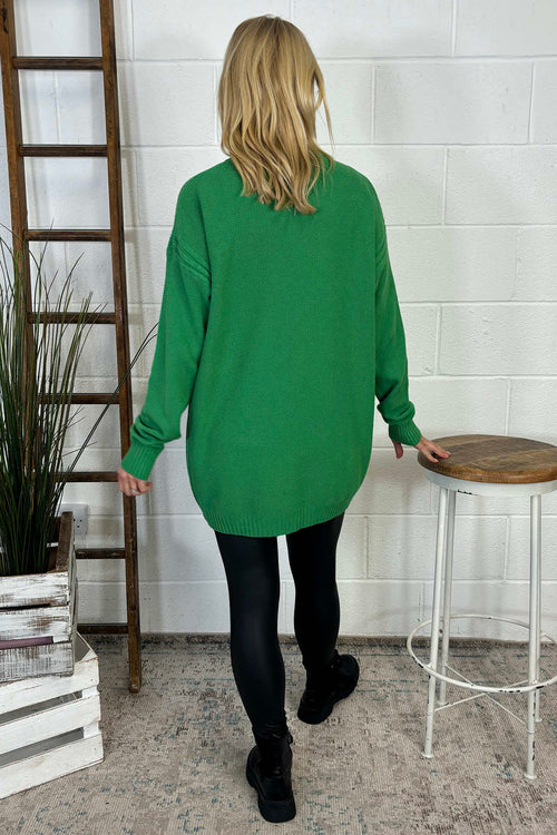 Odessa Knitted Jumper Emerald - Image 4