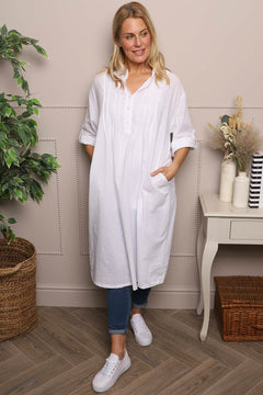 Janie Cotton Dress White